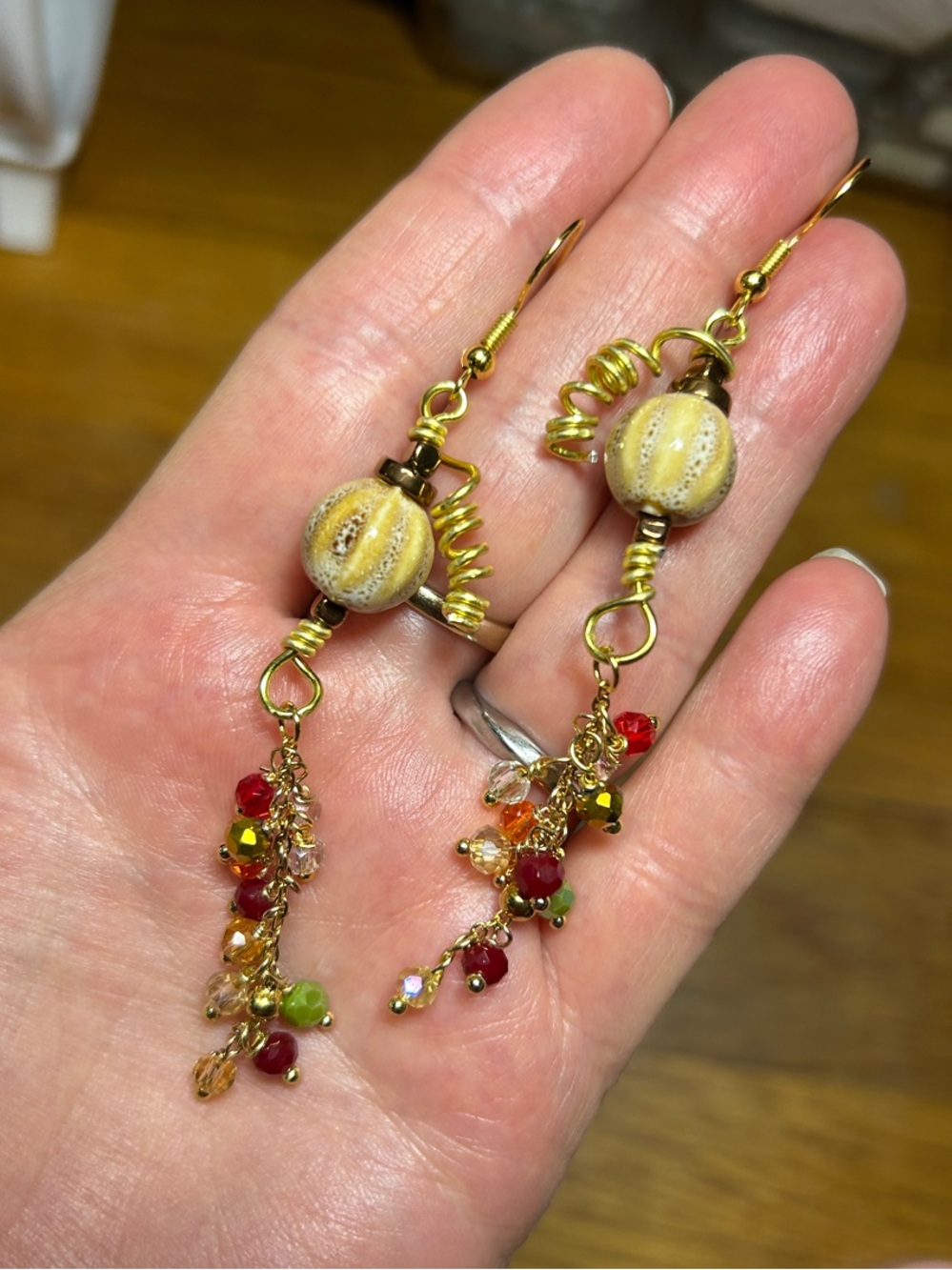 3/$25 Fall Inspired Drop Earrings with Fall Color Accents